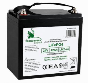 Grasshopper 24V 42Ah LiFePO4 lithium golf buggy battery